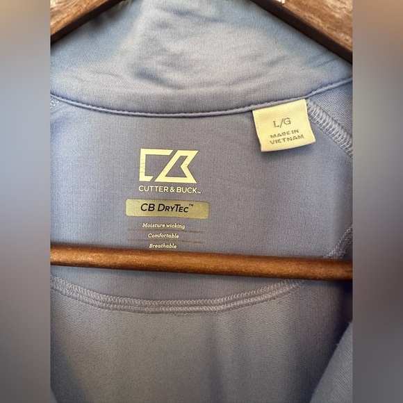 Men’s Cutter & Buck (CB) Golf Quarter zip pullover, Light Blue s-Large. - Picture 8 of 10